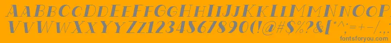 Codian October Eight Italic Font by Situjuh 7NTypes Font – Gray Fonts on Orange Background