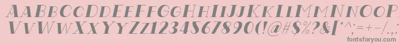 Codian October Eight Italic Font by Situjuh 7NTypes Font – Gray Fonts on Pink Background