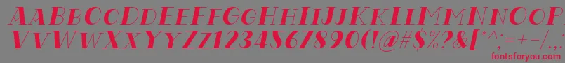 Police Codian October Eight Italic Font by Situjuh 7NTypes – polices rouges sur fond gris