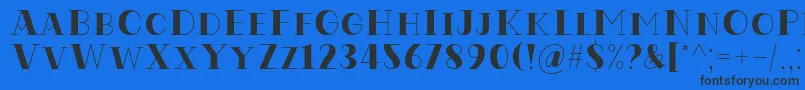 フォントCodian October Eight Regular Font by Situjuh7NTypes – 黒い文字の青い背景