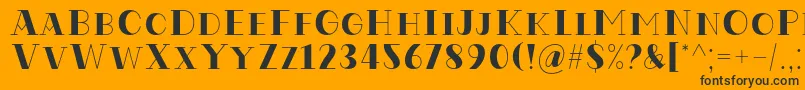 Codian October Eight Regular Font by Situjuh7NTypes Font – Black Fonts on Orange Background