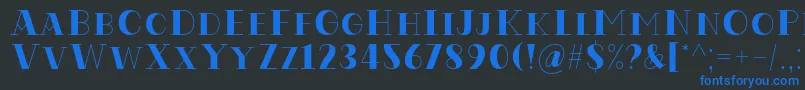 Codian October Eight Regular Font by Situjuh7NTypes Font – Blue Fonts on Black Background