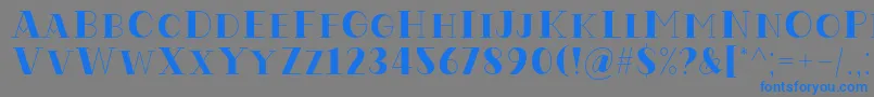 フォントCodian October Eight Regular Font by Situjuh7NTypes – 灰色の背景に青い文字