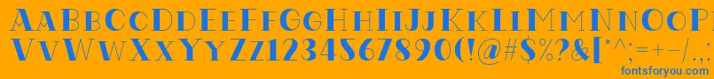 Codian October Eight Regular Font by Situjuh7NTypes Font – Blue Fonts on Orange Background