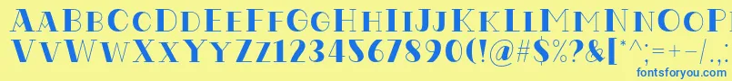 Codian October Eight Regular Font by Situjuh7NTypes Font – Blue Fonts on Yellow Background