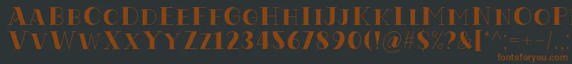 Czcionka Codian October Eight Regular Font by Situjuh7NTypes – brązowe czcionki na czarnym tle