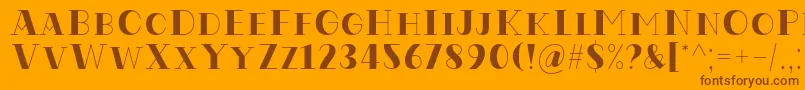 Codian October Eight Regular Font by Situjuh7NTypes Font – Brown Fonts on Orange Background