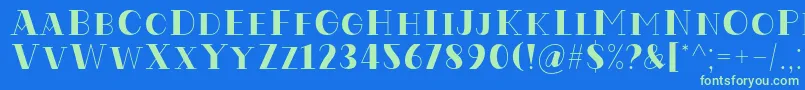 Codian October Eight Regular Font by Situjuh7NTypes Font – Green Fonts on Blue Background