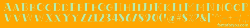 Codian October Eight Regular Font by Situjuh7NTypes-Schriftart – Grüne Schriften auf orangefarbenem Hintergrund