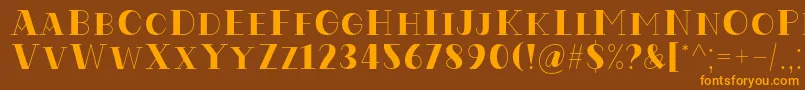 Codian October Eight Regular Font by Situjuh7NTypes Font – Orange Fonts on Brown Background