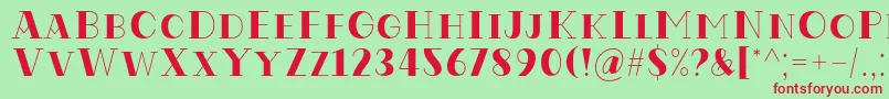 Codian October Eight Regular Font by Situjuh7NTypes Font – Red Fonts on Green Background