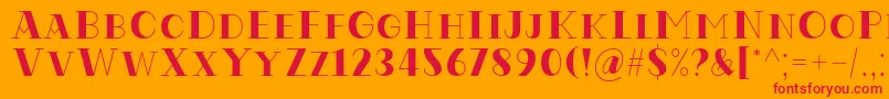 Codian October Eight Regular Font by Situjuh7NTypes Font – Red Fonts on Orange Background