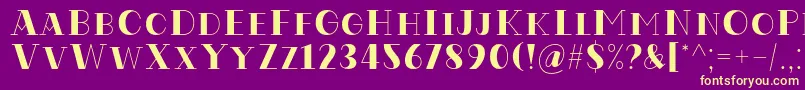 Codian October Eight Regular Font by Situjuh7NTypes Font – Yellow Fonts on Purple Background