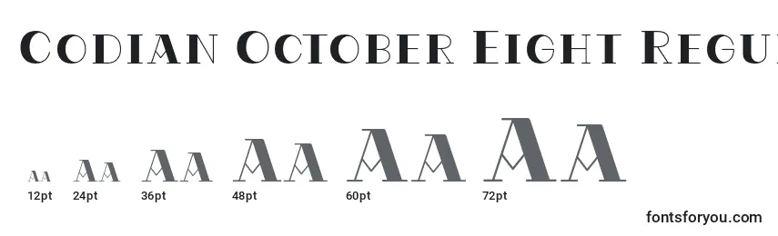 Codian October Eight Regular Font by Situjuh7NTypes Font Sizes