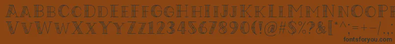 Czcionka Codian October Nine Font by Situjuh 7NTypes – czarne czcionki na brązowym tle