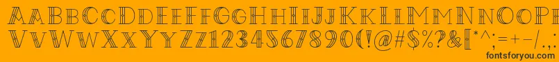 Codian October Nine Font by Situjuh 7NTypes-Schriftart – Schwarze Schriften auf orangefarbenem Hintergrund