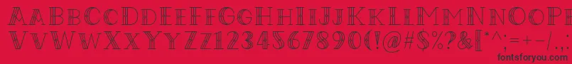 Fonte Codian October Nine Font by Situjuh 7NTypes – fontes pretas em um fundo vermelho