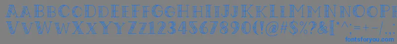 Police Codian October Nine Font by Situjuh 7NTypes – polices bleues sur fond gris