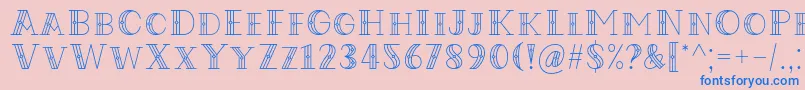 フォントCodian October Nine Font by Situjuh 7NTypes – ピンクの背景に青い文字