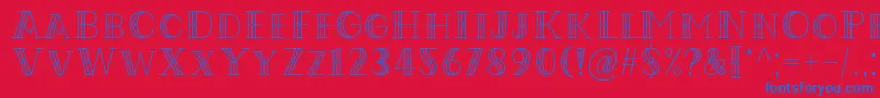 Codian October Nine Font by Situjuh 7NTypes-Schriftart – Blaue Schriften auf rotem Hintergrund