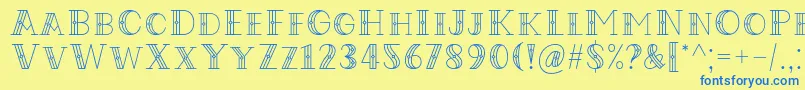 fuente Codian October Nine Font by Situjuh 7NTypes – Fuentes Azules Sobre Fondo Amarillo