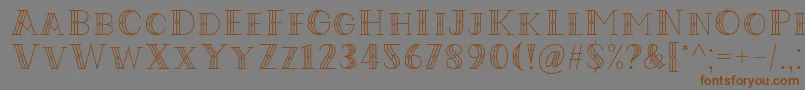 Codian October Nine Font by Situjuh 7NTypes Font – Brown Fonts on Gray Background