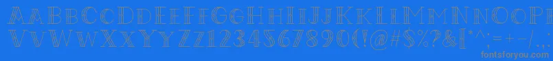 Fonte Codian October Nine Font by Situjuh 7NTypes – fontes cinzas em um fundo azul