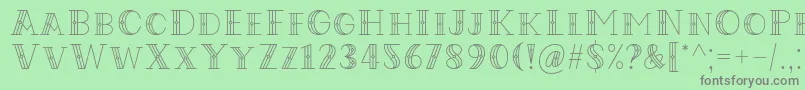 Codian October Nine Font by Situjuh 7NTypes-fontti – harmaat kirjasimet vihreällä taustalla