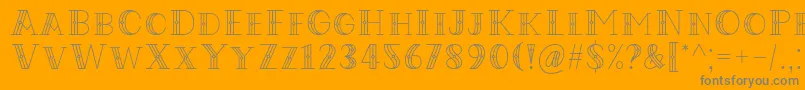 Czcionka Codian October Nine Font by Situjuh 7NTypes – szare czcionki na pomarańczowym tle