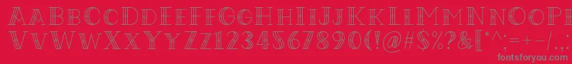 Fonte Codian October Nine Font by Situjuh 7NTypes – fontes cinzas em um fundo vermelho