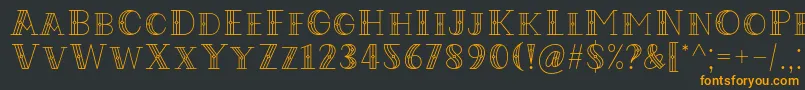 フォントCodian October Nine Font by Situjuh 7NTypes – 黒い背景にオレンジの文字