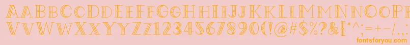 Codian October Nine Font by Situjuh 7NTypes-fontti – oranssit fontit vaaleanpunaisella taustalla