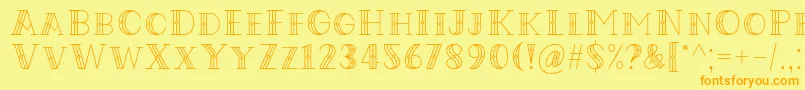 fuente Codian October Nine Font by Situjuh 7NTypes – Fuentes Naranjas Sobre Fondo Amarillo