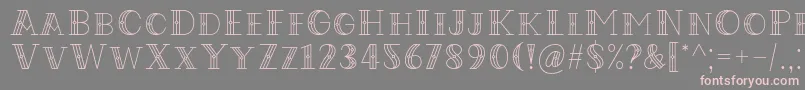 Czcionka Codian October Nine Font by Situjuh 7NTypes – różowe czcionki na szarym tle