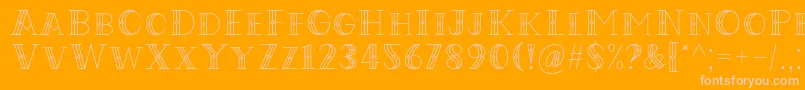 Codian October Nine Font by Situjuh 7NTypes Font – Pink Fonts on Orange Background