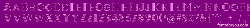 Codian October Nine Font by Situjuh 7NTypes Font – Pink Fonts on Purple Background