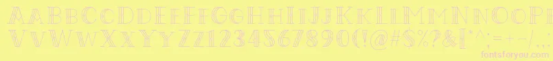 Codian October Nine Font by Situjuh 7NTypes Font – Pink Fonts on Yellow Background