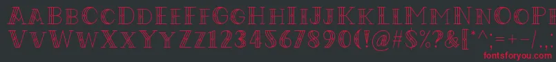 フォントCodian October Nine Font by Situjuh 7NTypes – 黒い背景に赤い文字