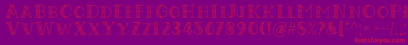 Codian October Nine Font by Situjuh 7NTypes Font – Red Fonts on Purple Background