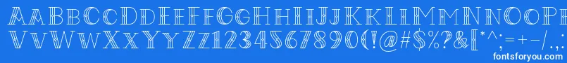 Fonte Codian October Nine Font by Situjuh 7NTypes – fontes brancas em um fundo azul