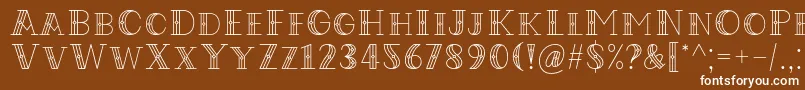 Czcionka Codian October Nine Font by Situjuh 7NTypes – białe czcionki na brązowym tle