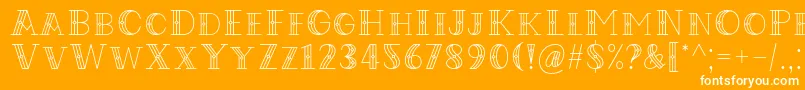 Codian October Nine Font by Situjuh 7NTypes Font – White Fonts on Orange Background