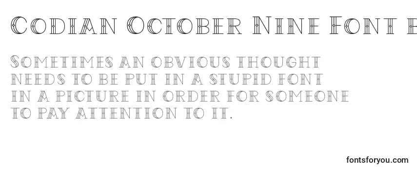 Шрифт Codian October Nine Font by Situjuh 7NTypes
