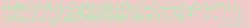 coet bold Font – Green Fonts on Pink Background