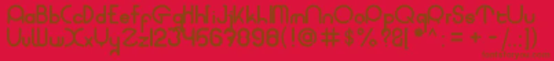 coet bold Font – Brown Fonts on Red Background