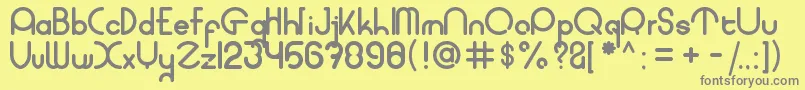 coet bold Font – Gray Fonts on Yellow Background