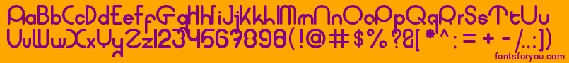 coet bold-fontti – violetit fontit oranssilla taustalla