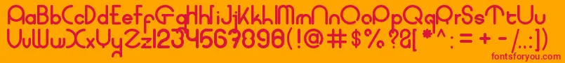 coet bold Font – Red Fonts on Orange Background