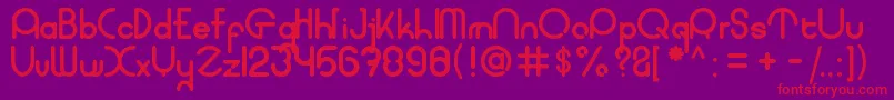 Czcionka coet bold – czerwone czcionki na fioletowym tle
