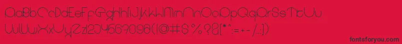 coet light-Schriftart – Schwarze Schriften auf rotem Hintergrund